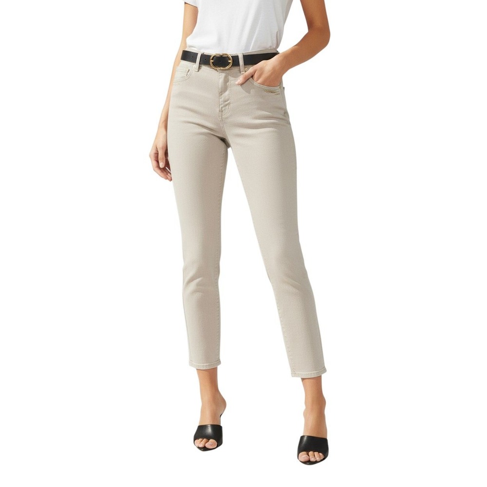 L'AGENCE High Rise Skinny‎ Jeans Biscuit Gold Glitter NYE Size 26